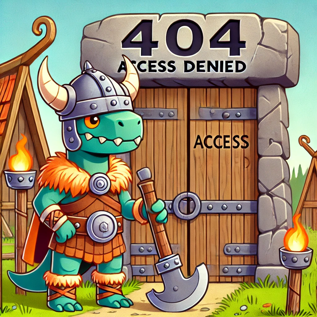 404 Access Denied - Dinosaur Viking